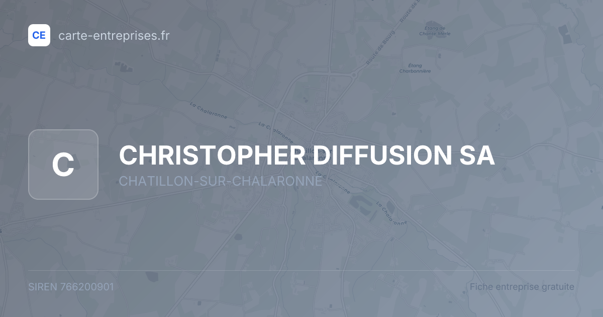 CHRISTOPHER DIFFUSION SA — 766200901 — fiche entreprise