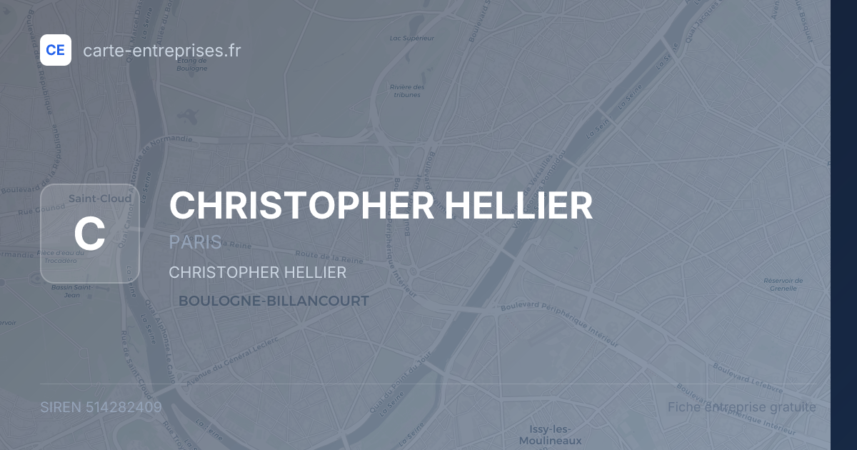 CHRISTOPHER HELLIER — 514282409 — fiche entreprise