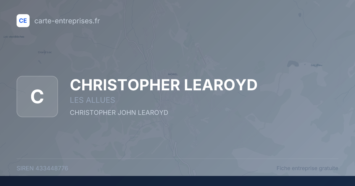 CHRISTOPHER LEAROYD — 433448776 — fiche entreprise