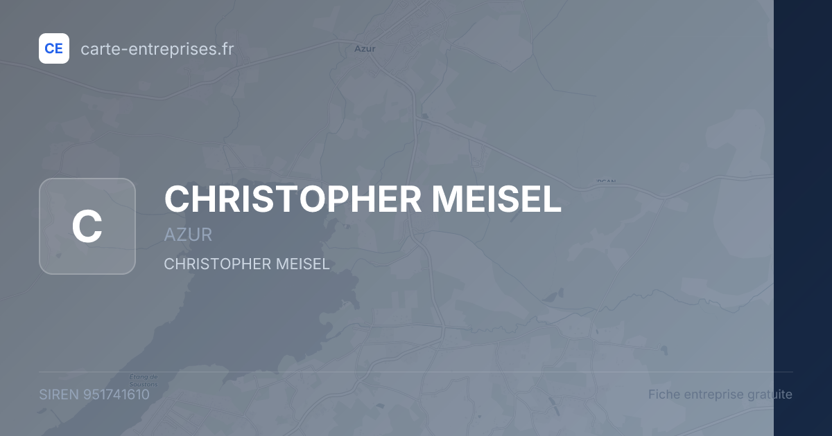 CHRISTOPHER MEISEL — 951741610 — fiche entreprise