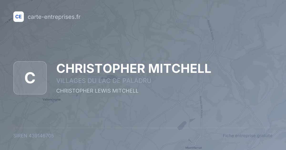CHRISTOPHER MITCHELL — 439146705 — fiche entreprise