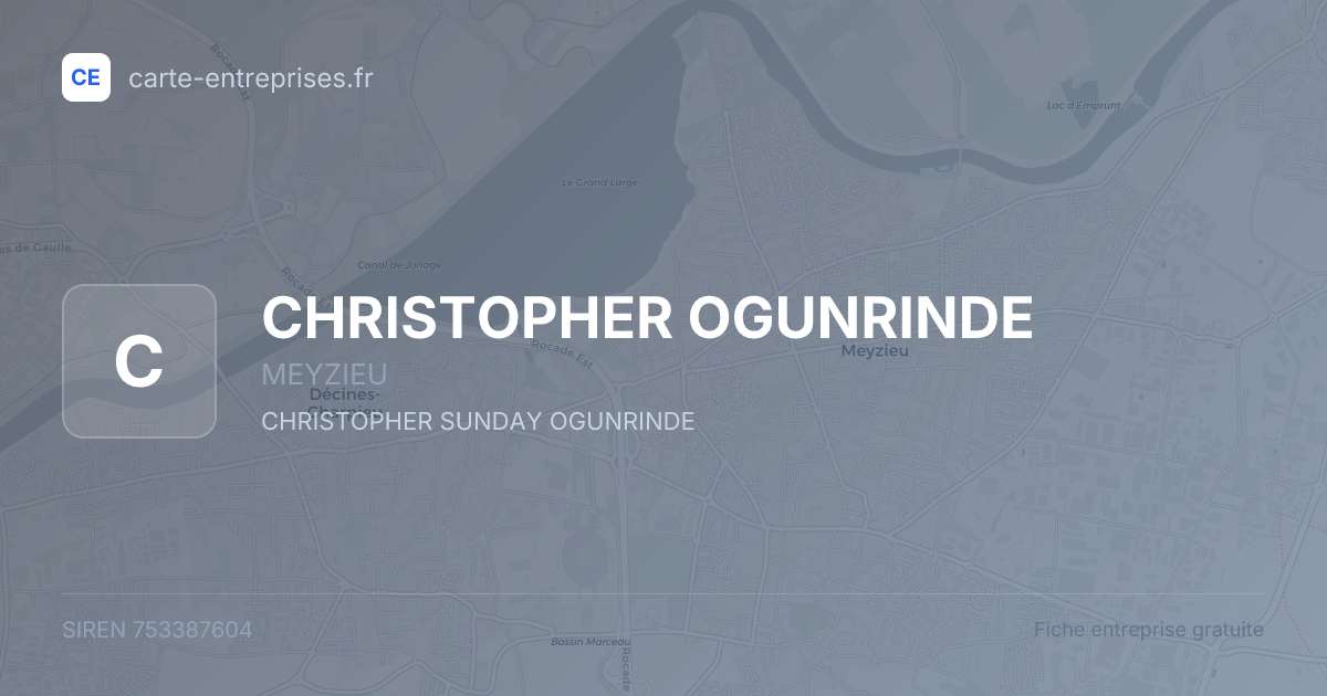 CHRISTOPHER OGUNRINDE — 753387604 — fiche entreprise