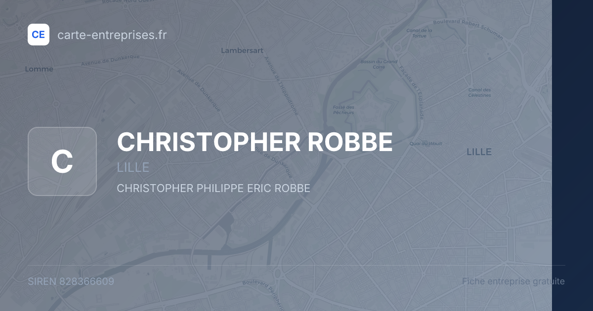 CHRISTOPHER ROBBE — 828366609 — fiche entreprise