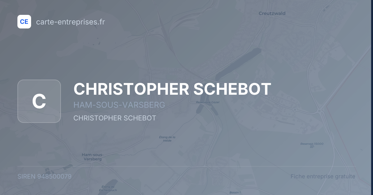 CHRISTOPHER SCHEBOT — 948500079 — fiche entreprise