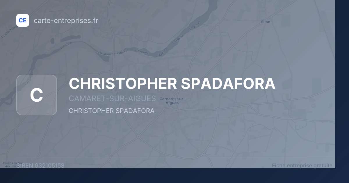 CHRISTOPHER SPADAFORA — 932105158 — fiche entreprise