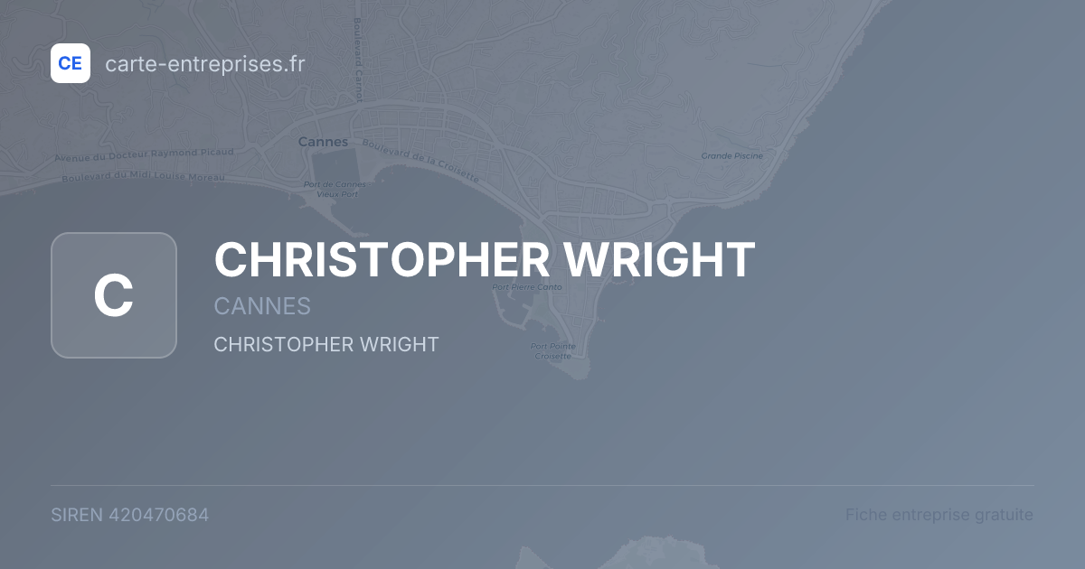 CHRISTOPHER WRIGHT — 420470684 — fiche entreprise