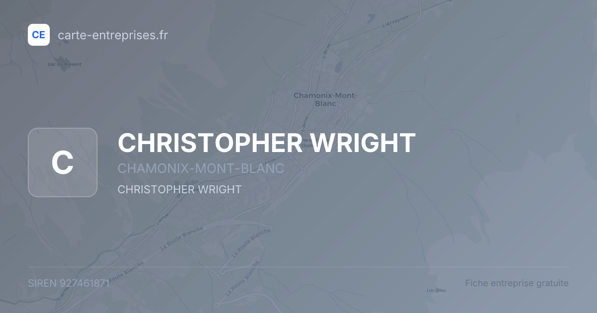 CHRISTOPHER WRIGHT — 927461871 — fiche entreprise