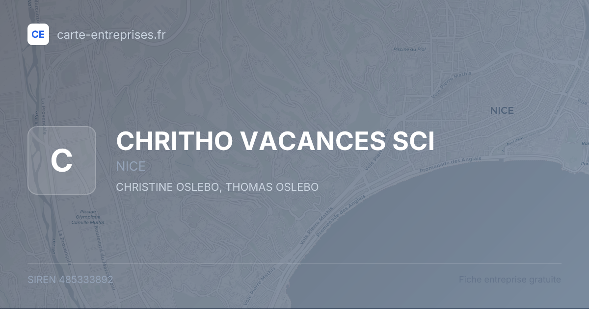 CHRITHO VACANCES SCI — 485333892 — fiche entreprise