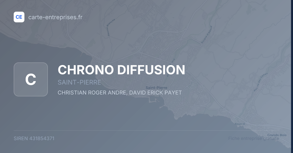CHRONO DIFFUSION — 431854371 — fiche entreprise