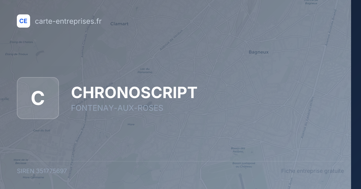 CHRONOSCRIPT — 351775697 — fiche entreprise
