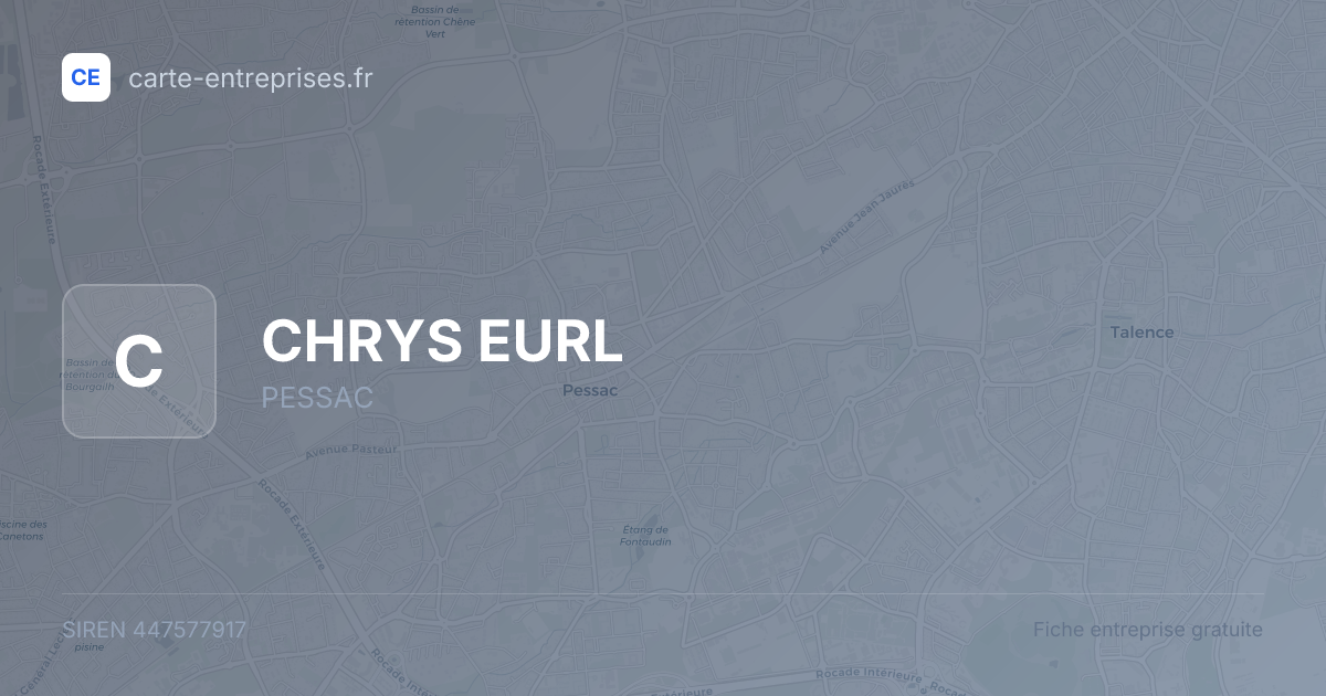 CHRYS EURL — 447577917 — fiche entreprise