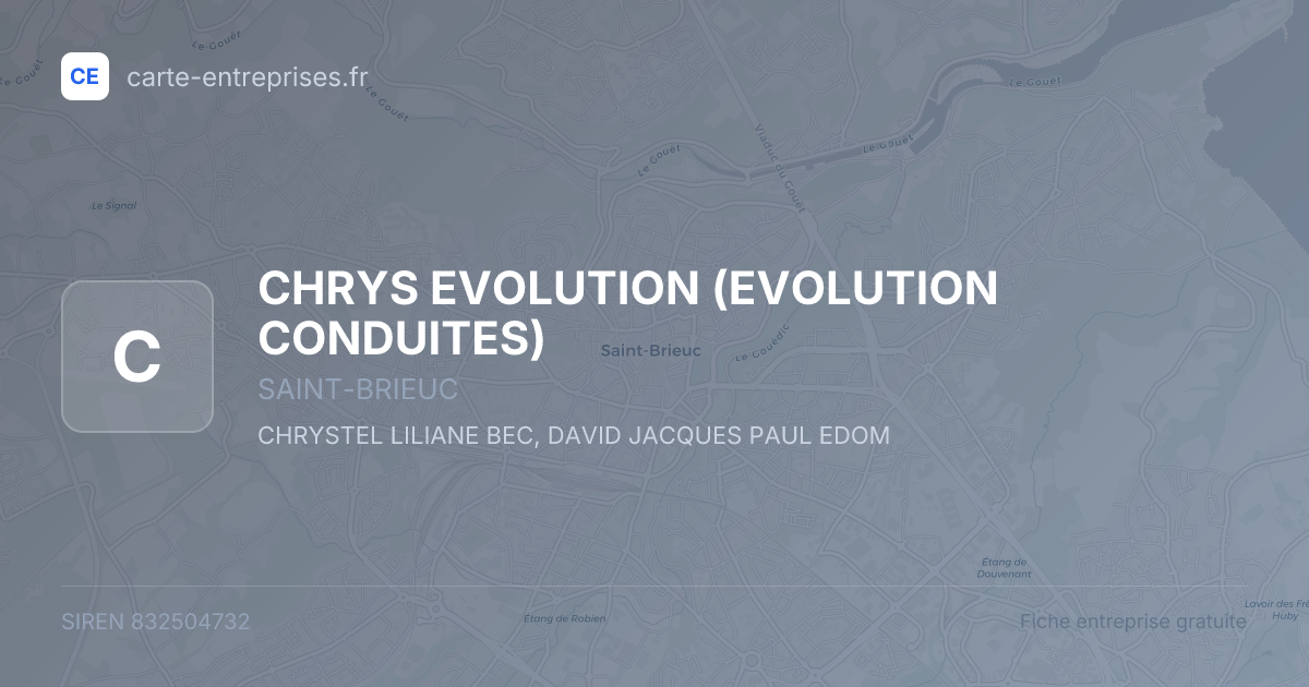 CHRYS EVOLUTION (EVOLUTION CONDUITES) — 832504732 — fiche entreprise