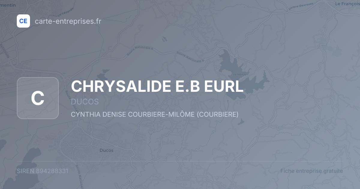 CHRYSALIDE E.B EURL — 894288331 — fiche entreprise