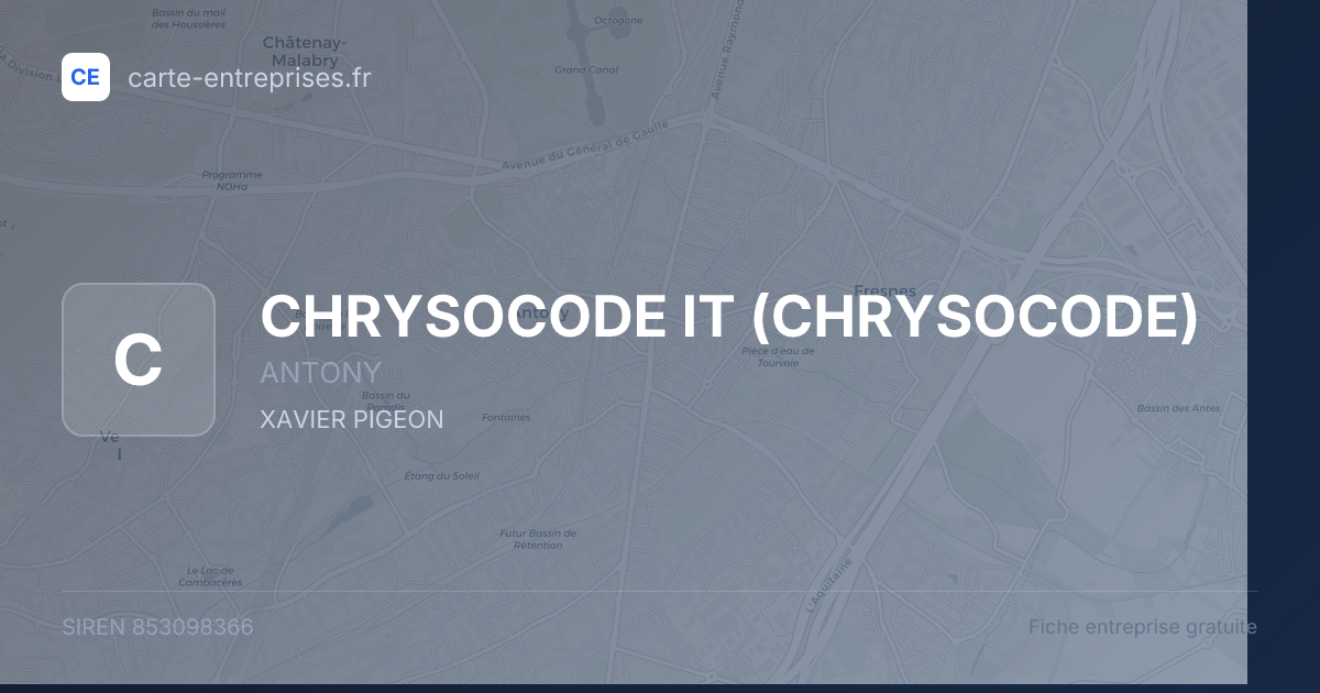 CHRYSOCODE IT (CHRYSOCODE) — 853098366 — fiche entreprise