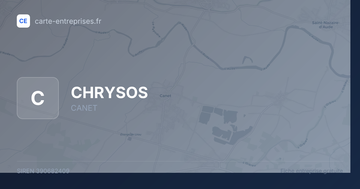 CHRYSOS — 390682409 — fiche entreprise