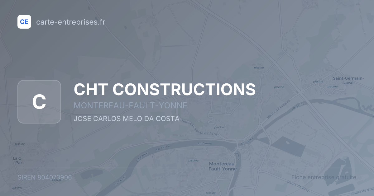 CHT CONSTRUCTIONS — 804073906 — fiche entreprise
