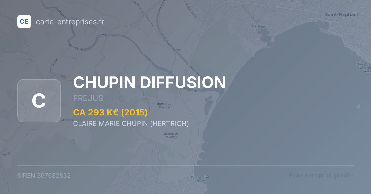 CHUPIN DIFFUSION — 397682832 — fiche entreprise