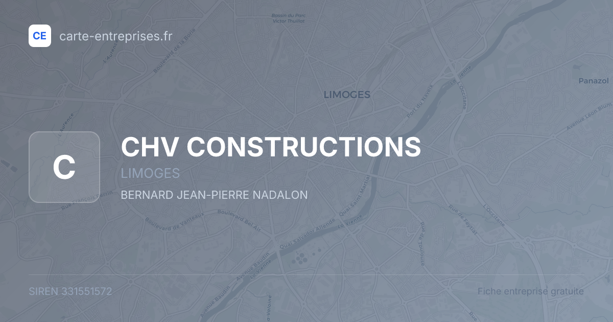 CHV CONSTRUCTIONS — 331551572 — fiche entreprise