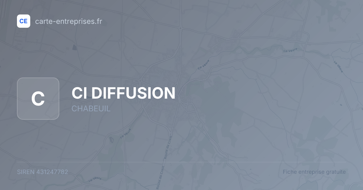 CI DIFFUSION — 431247782 — fiche entreprise