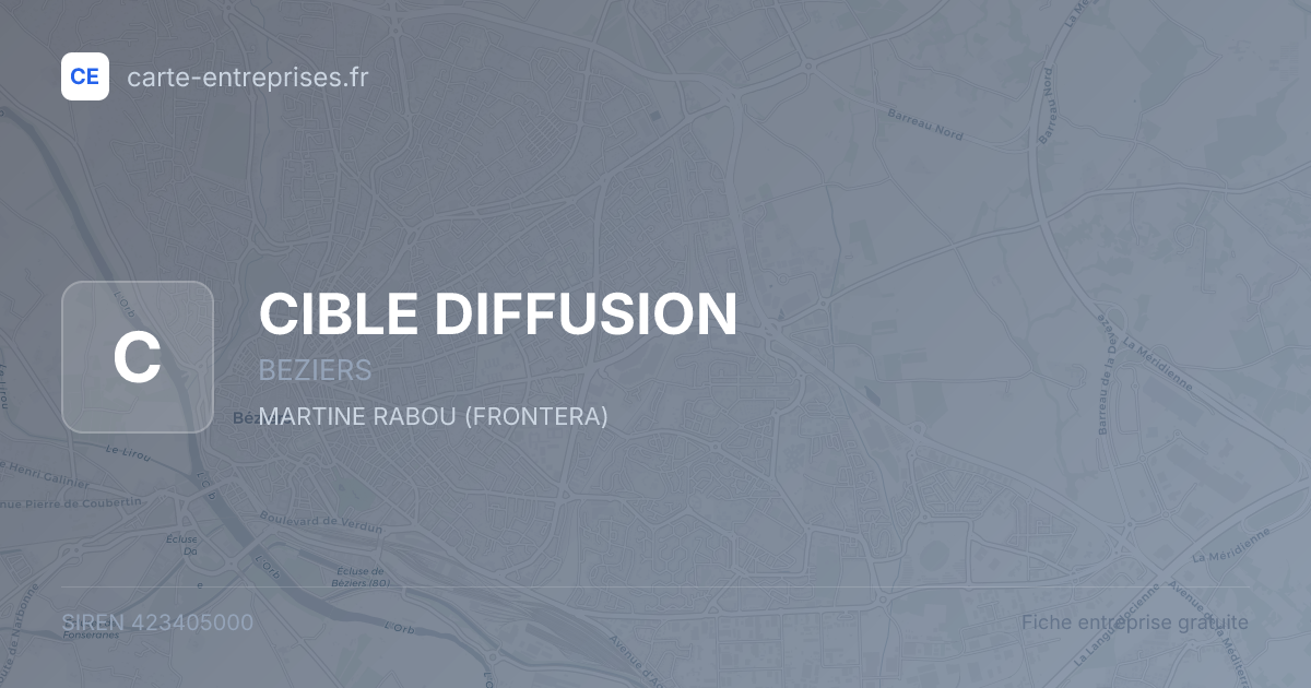 CIBLE DIFFUSION — 423405000 — fiche entreprise