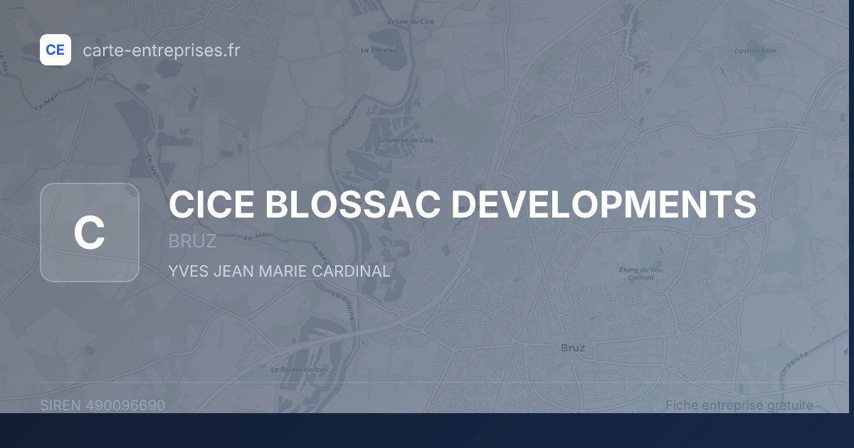 CICE BLOSSAC DEVELOPMENTS — 490096690 — fiche entreprise