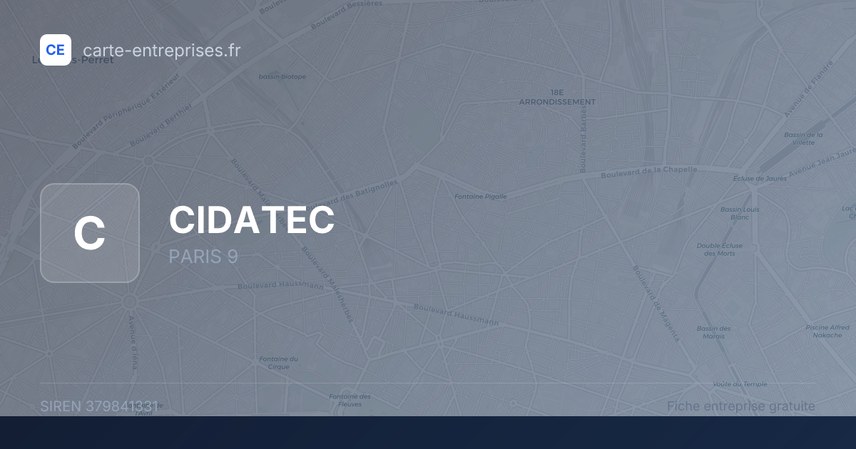 CIDATEC — 379841331 — fiche entreprise
