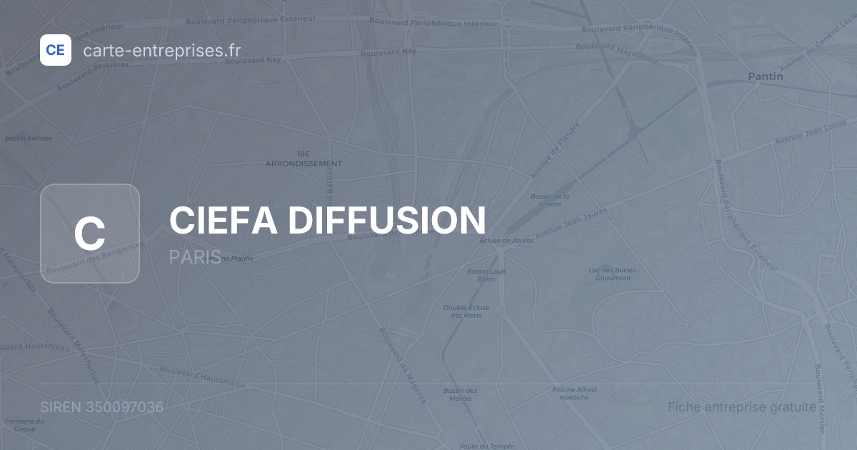 CIEFA DIFFUSION — 350097036 — fiche entreprise