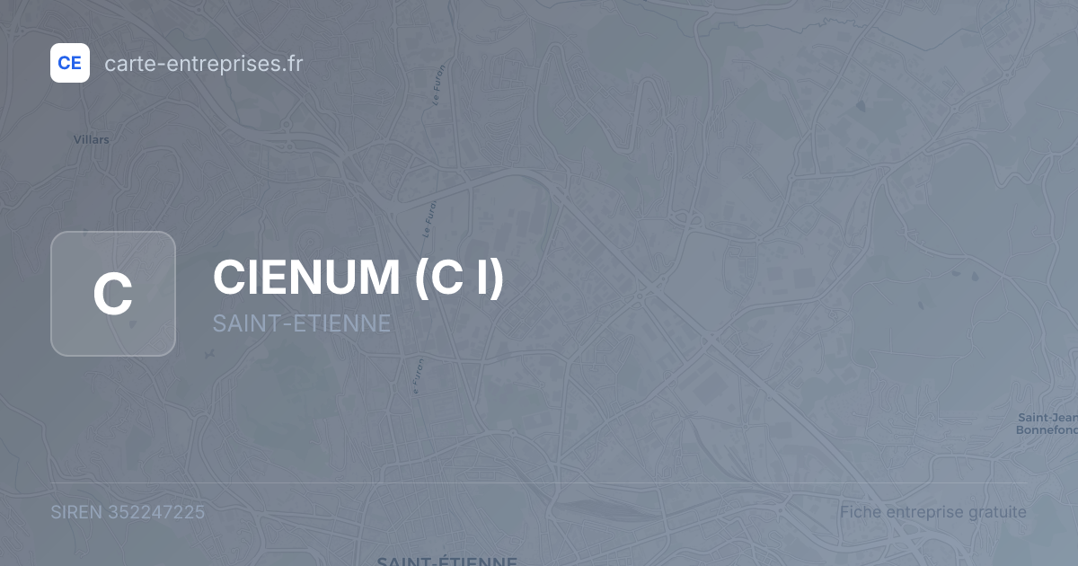 CIENUM (C I) — 352247225 — fiche entreprise