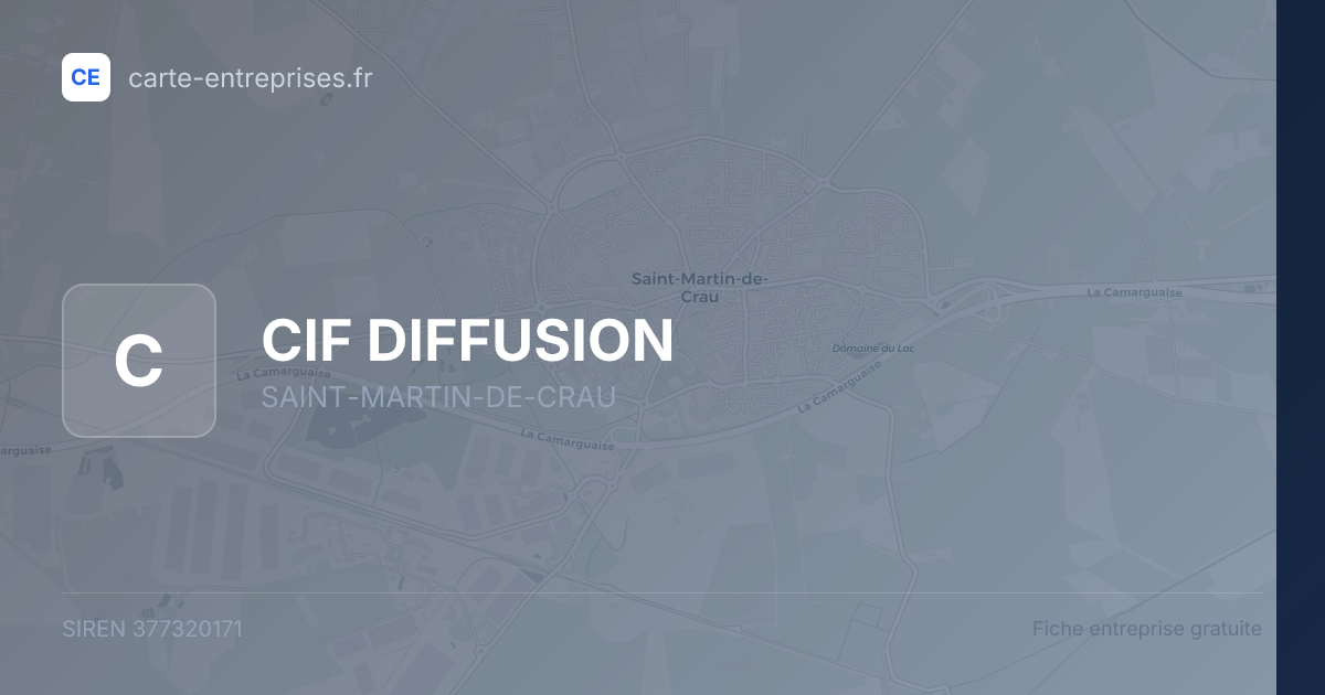 CIF DIFFUSION — 377320171 — fiche entreprise