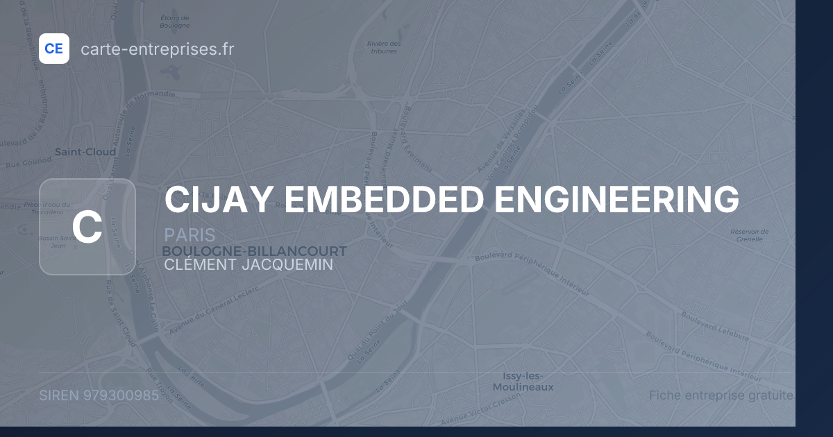 CIJAY EMBEDDED ENGINEERING — 979300985 — fiche entreprise