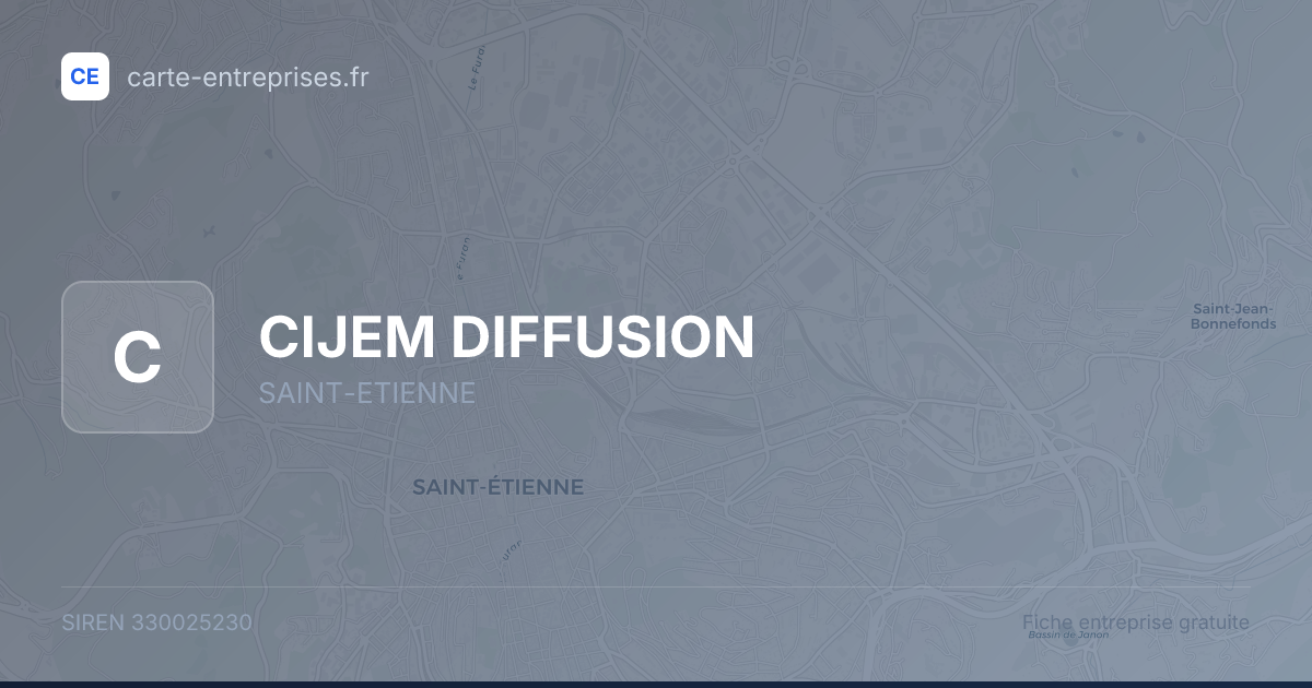 CIJEM DIFFUSION — 330025230 — fiche entreprise