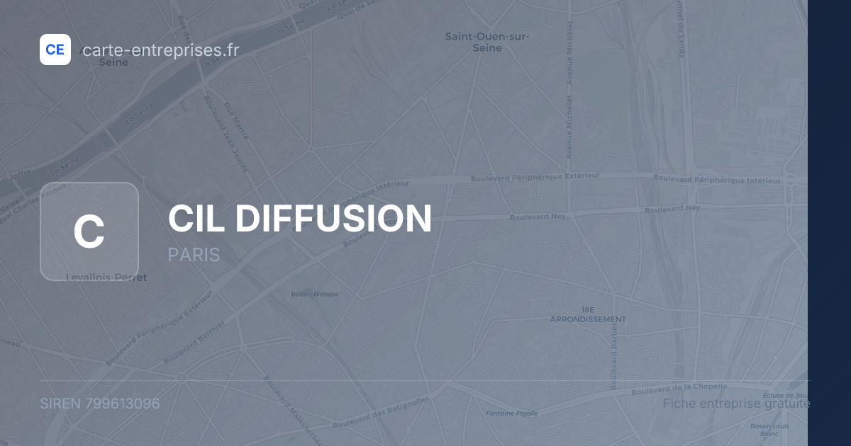 CIL DIFFUSION — 799613096 — fiche entreprise