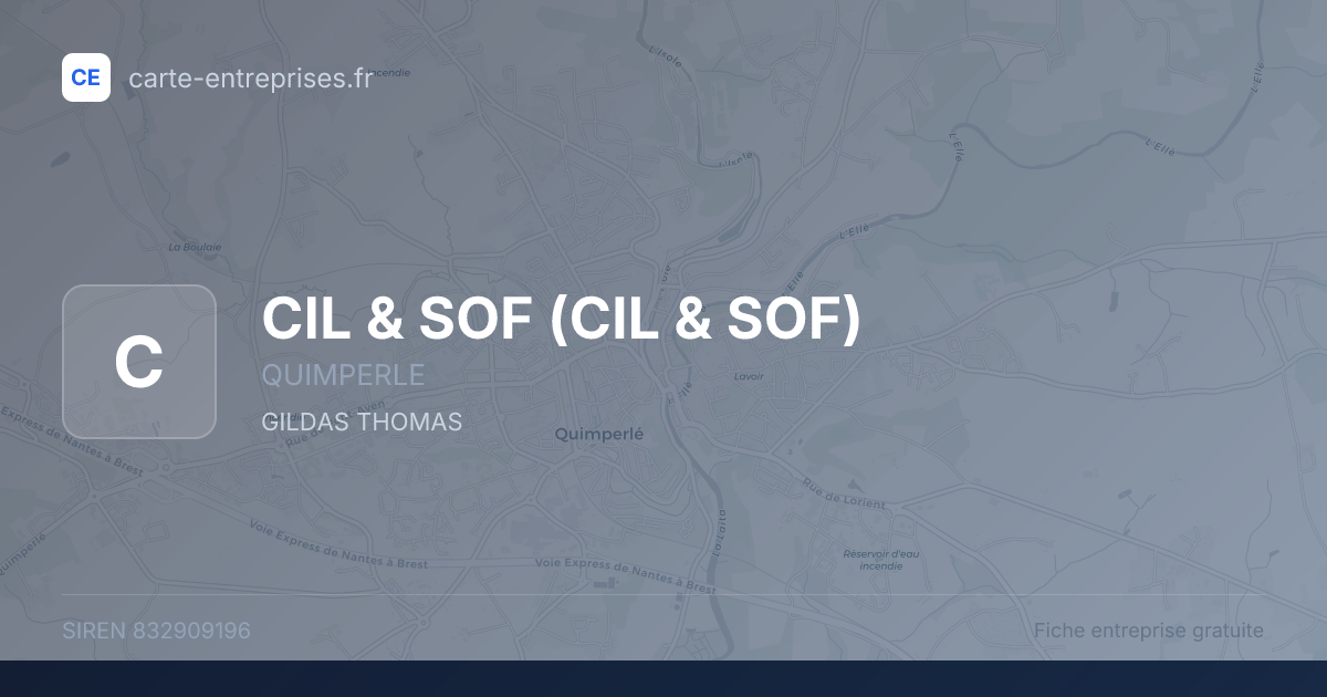 CIL & SOF — 832909196 — fiche entreprise