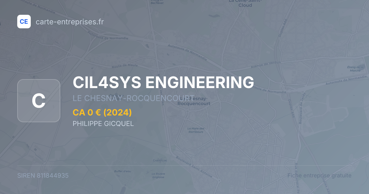 CIL4SYS ENGINEERING — 811844935 — fiche entreprise