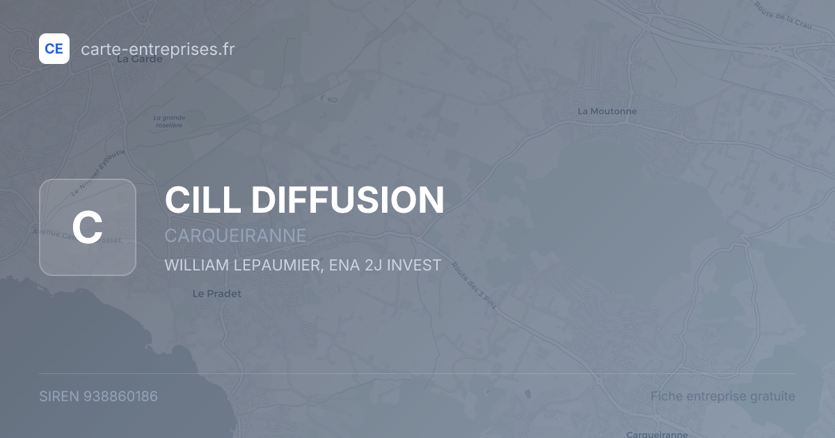 CILL DIFFUSION — 938860186 — fiche entreprise