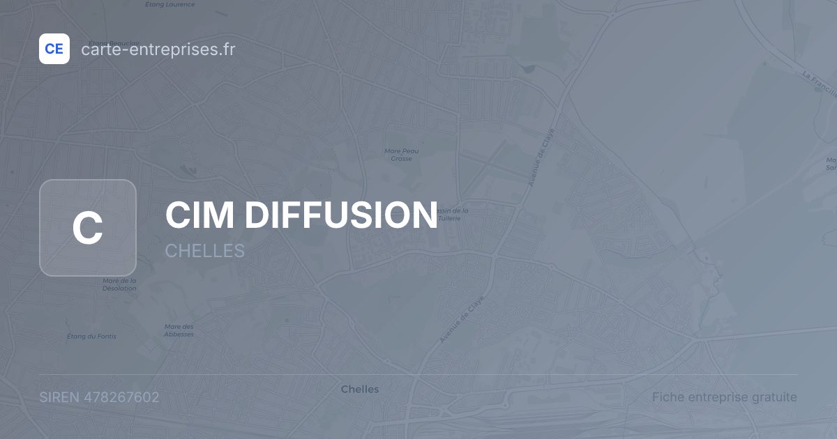 CIM DIFFUSION — 478267602 — fiche entreprise