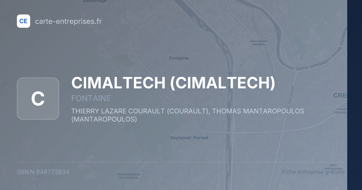CIMALTECH — 848773834 — fiche entreprise