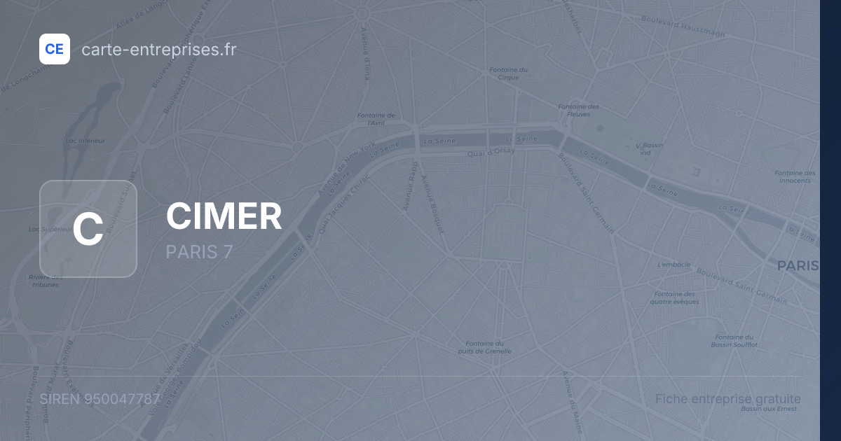 CIMER — 950047787 — fiche entreprise
