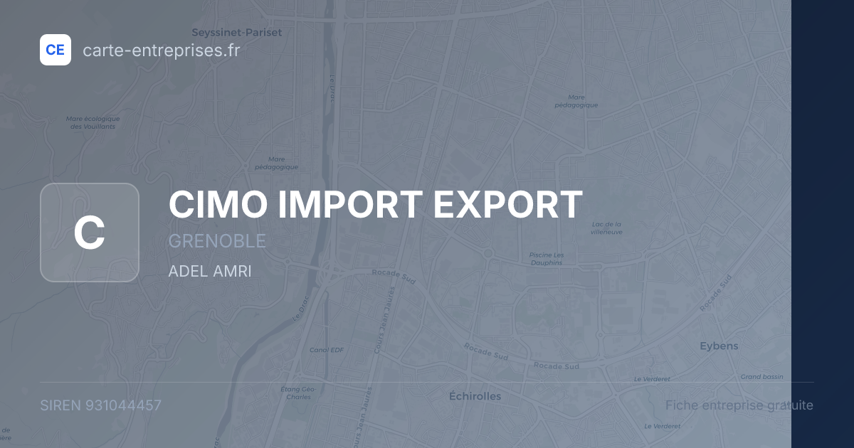 CIMO IMPORT EXPORT — 931044457 — fiche entreprise