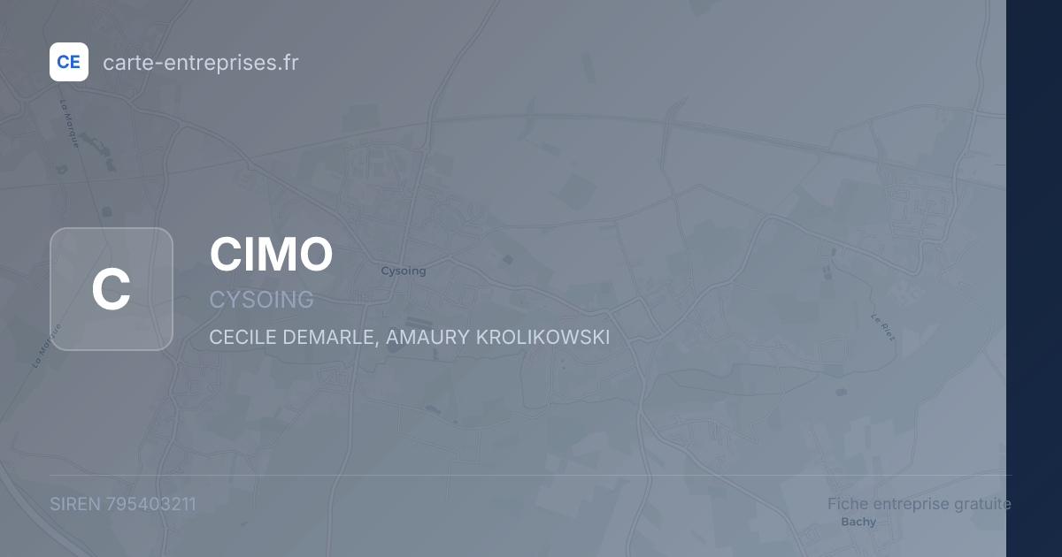 CIMO — 795403211 — fiche entreprise