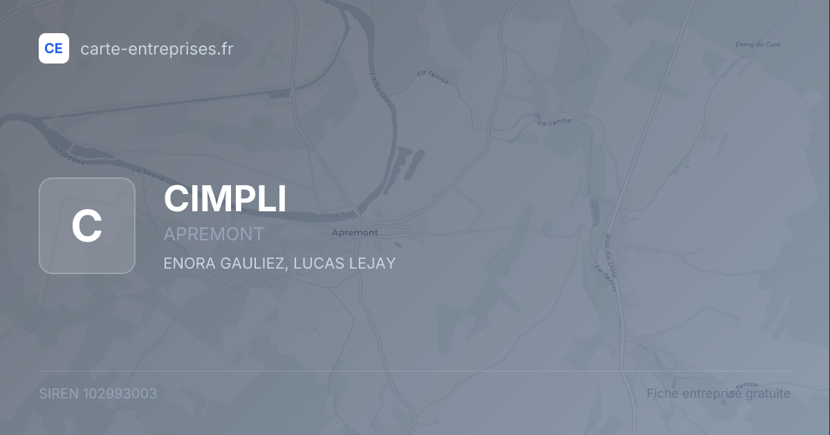 CIMPLI — 102993003 — fiche entreprise