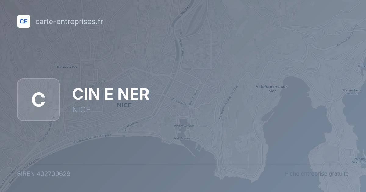 CIN E NER — 402700629 — fiche entreprise