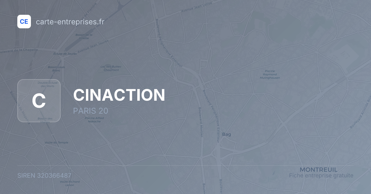CINACTION — 320366487 — fiche entreprise