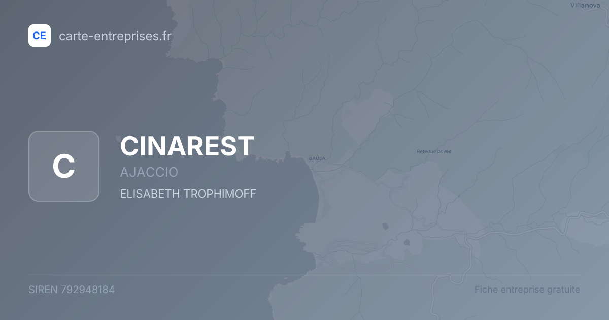 CINAREST — 792948184 — fiche entreprise