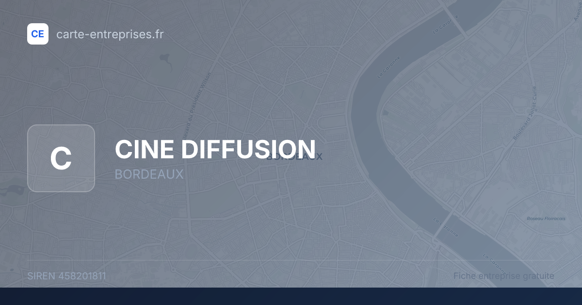 CINE DIFFUSION — 458201811 — fiche entreprise