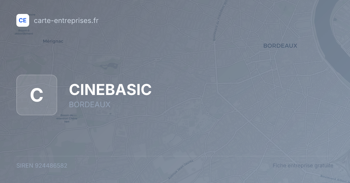 CINEBASIC — 924486582 — fiche entreprise