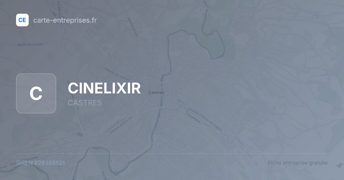 CINELIXIR — 928368521 — fiche entreprise