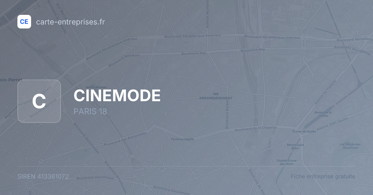 CINEMODE — 413361072 — fiche entreprise