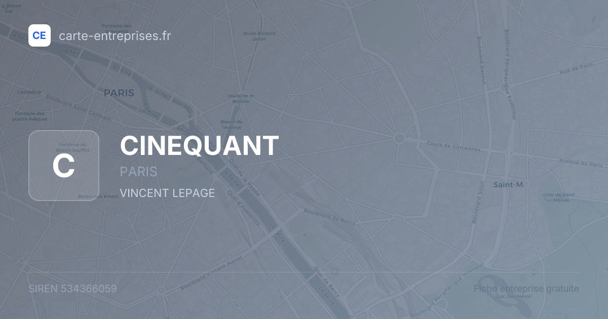 CINEQUANT — 534366059 — fiche entreprise