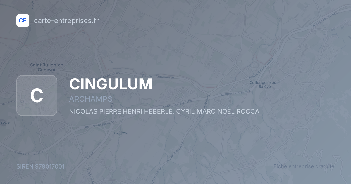 CINGULUM — 979017001 — fiche entreprise